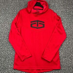 Tapout Hoodie Men Medium Red Black Logo Long Sleeve Pullover Long Sleeve M